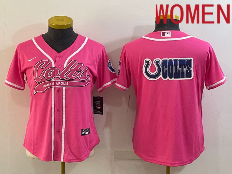Women Indianapolis Colts Blank Pink 2022 Nike Co branded NFL Jersey->tennessee titans->NFL Jersey